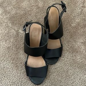 Old Navy, Black Leather Sandal, Women’s 9
